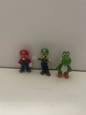 Nintendo Mario, Luigi & Yoshi Figure Trio - Red, Green, White